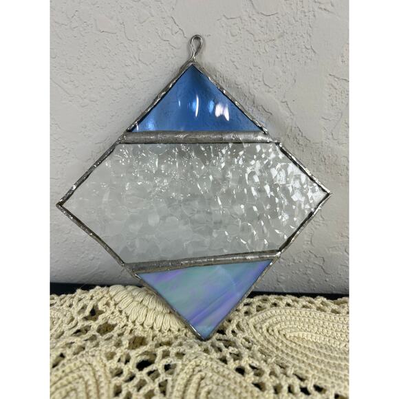 Square Stained Glass Mosaic Tile- Hanger- 4x4"- window decor- whimsigoth - Picture 1 of 4